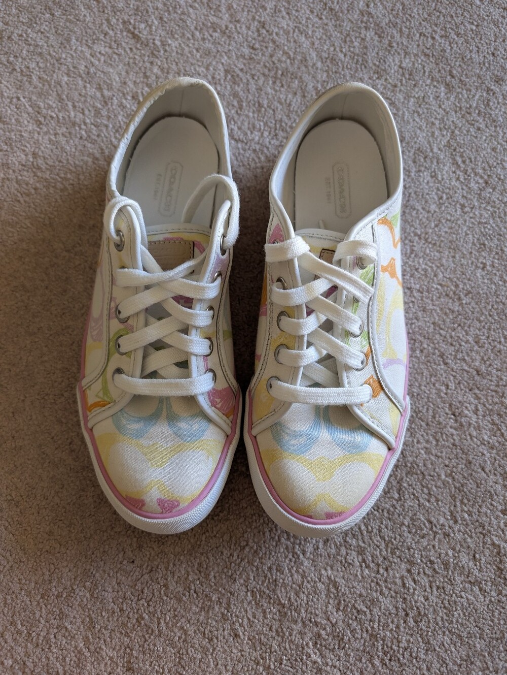 Rare Coach Dee Y2K Low Top Canvas tennis Sneakers - Picture 2 of 9